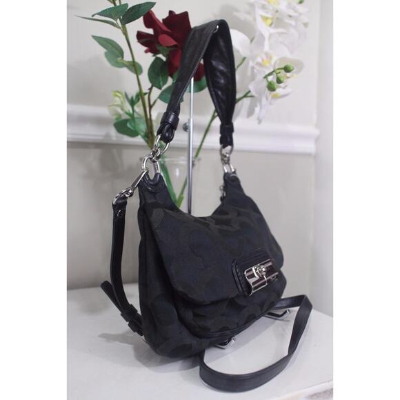 Coach Kristin Op Art Sateen Small Hippie 16953 Shoulder Bag (PU900 - Picture 2 of 6